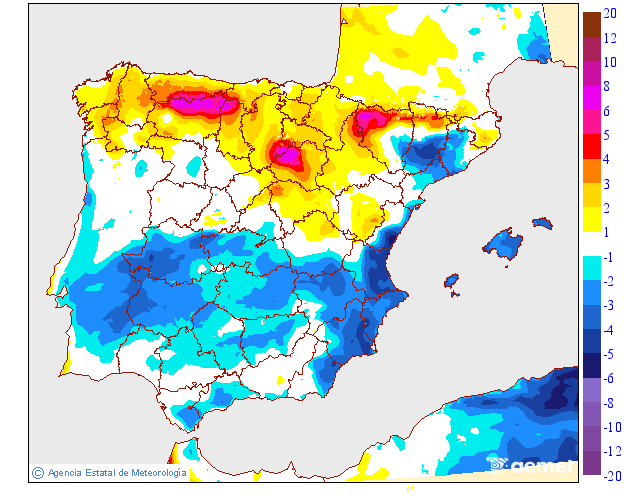 Variación de temperaturas máximas AEMET Meteosojuela 0910
