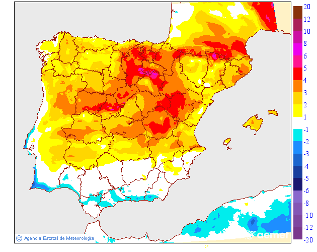Variación de temperaturas máximas AEMET Meteosojuela 1010