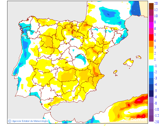 Variación de temperaturas máximas AEMET Meteosojuela 1110