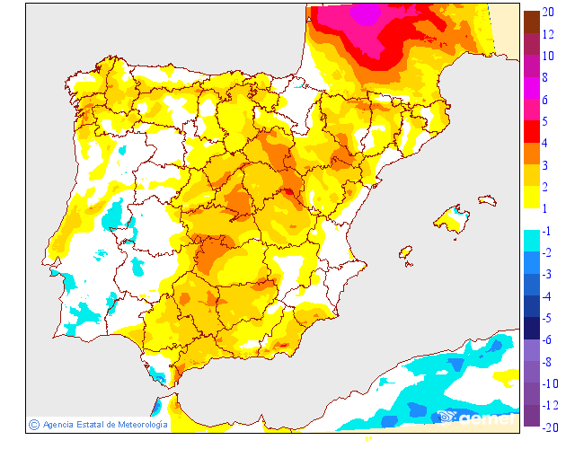 Variación de temperaturas máximas AEMET Meteosojuela 1210