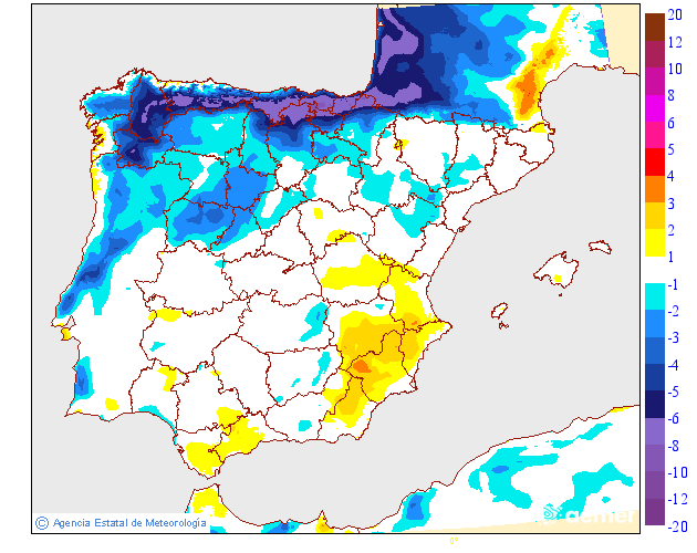Variación de temperaturas máximas AEMET Meteosojuela 1610