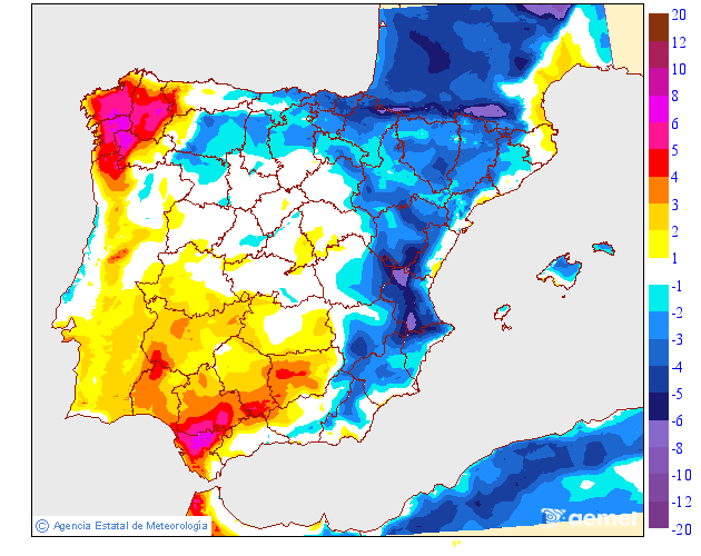 Variación de temperaturas máximas AEMET Meteosojuela 28