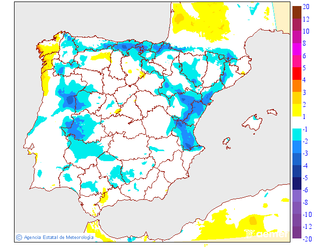 Variación de temperaturas máximas AEMET Meteosojuela 30