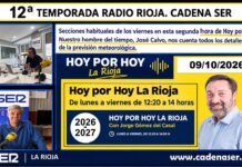 Meteosojuela en la radio. RADIO RIOJA. Hoy por Hoy en la Cadena SER 09/10/2026